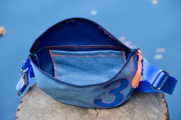 Segeltuch Bauchtasche mit blauer 3